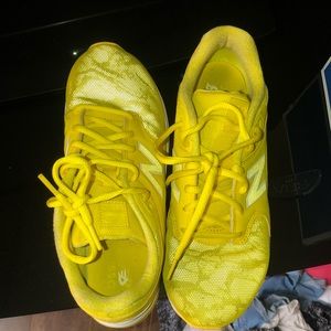 Yellow Reflective New Balance Sneakers